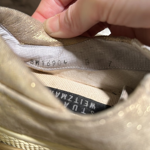 Stuart Weitzman Leopard Print Glittery Sneakers - Picture 10 of 11